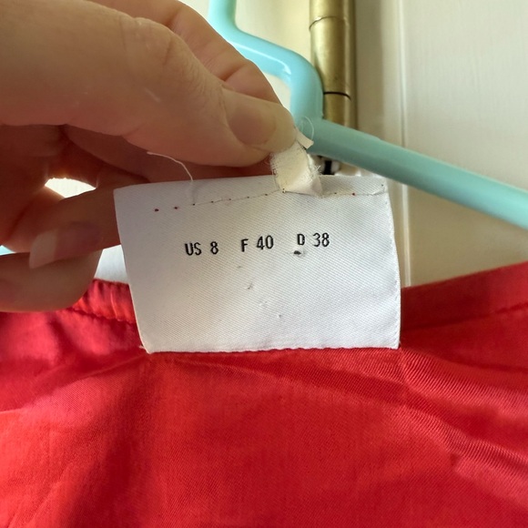 Akris Punto Crew Neck Knee-Length Red Sleeveless Belted Dress US Size 8 - Picture 8 of 12